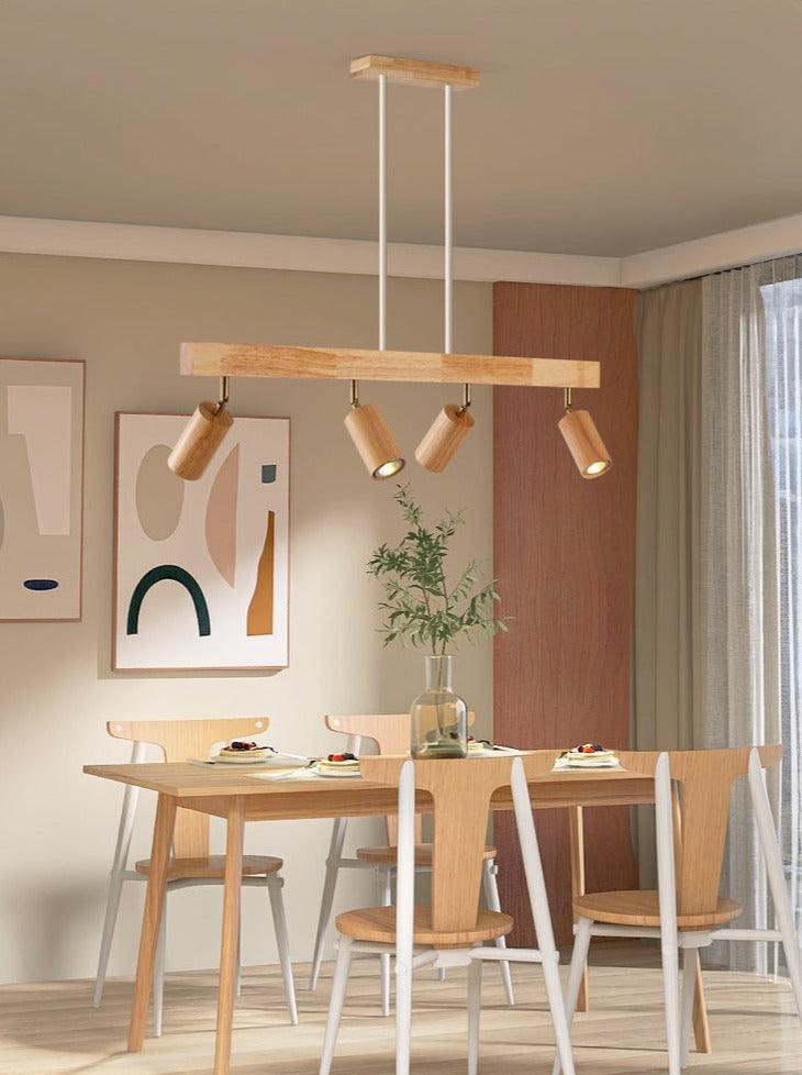 Holz Deckenlampe verstellbar mit warmem Licht und minimalistischem Design | Brehn