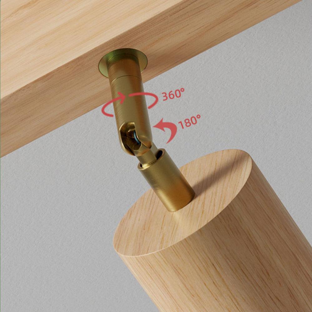 Holz Deckenlampe verstellbar mit warmem Licht und minimalistischem Design | Brehn