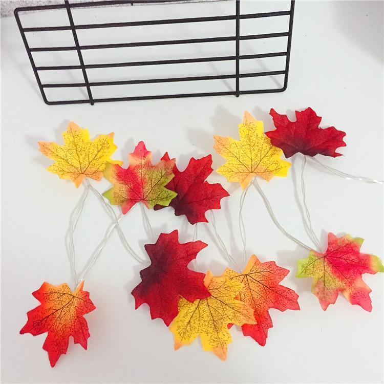 Thanksgiving-Dekor Herbst Ahornblatt Lichterkette | Brehn