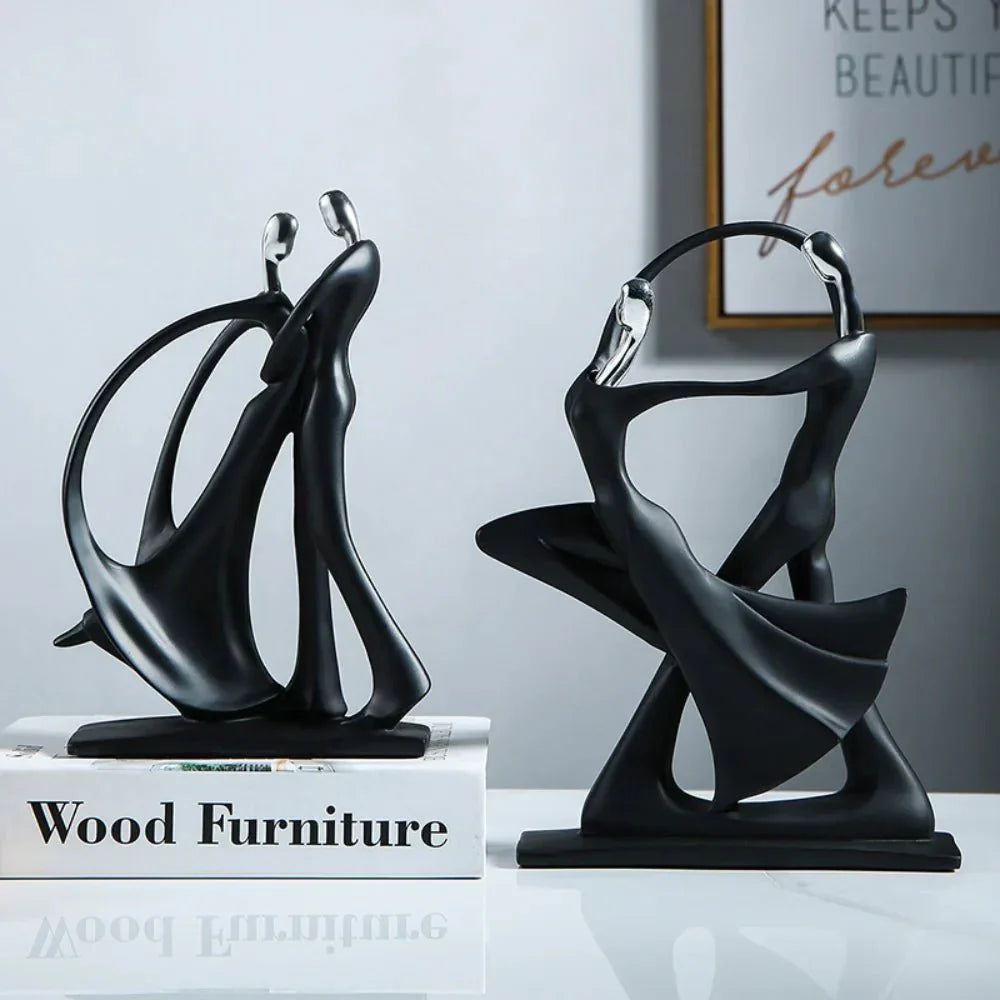 Modern Abstract Dancers Ornament - Resin Home Decor Accent | Brehn