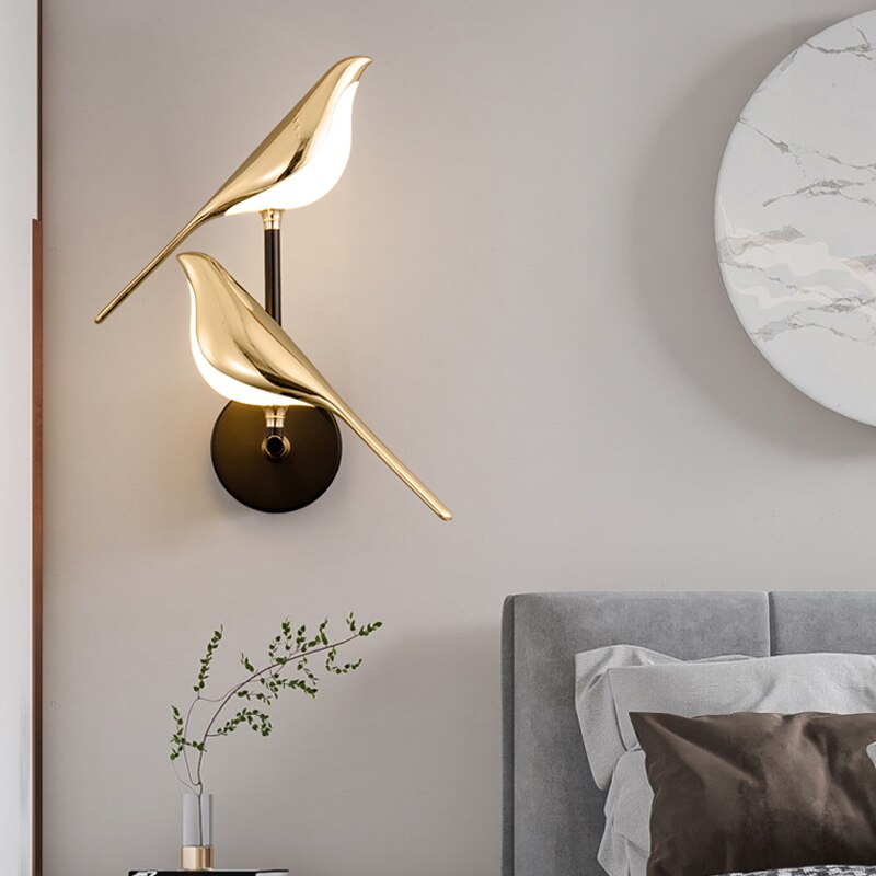Brehn | Moderne Vogel Wandleuchte - AviaryGlow