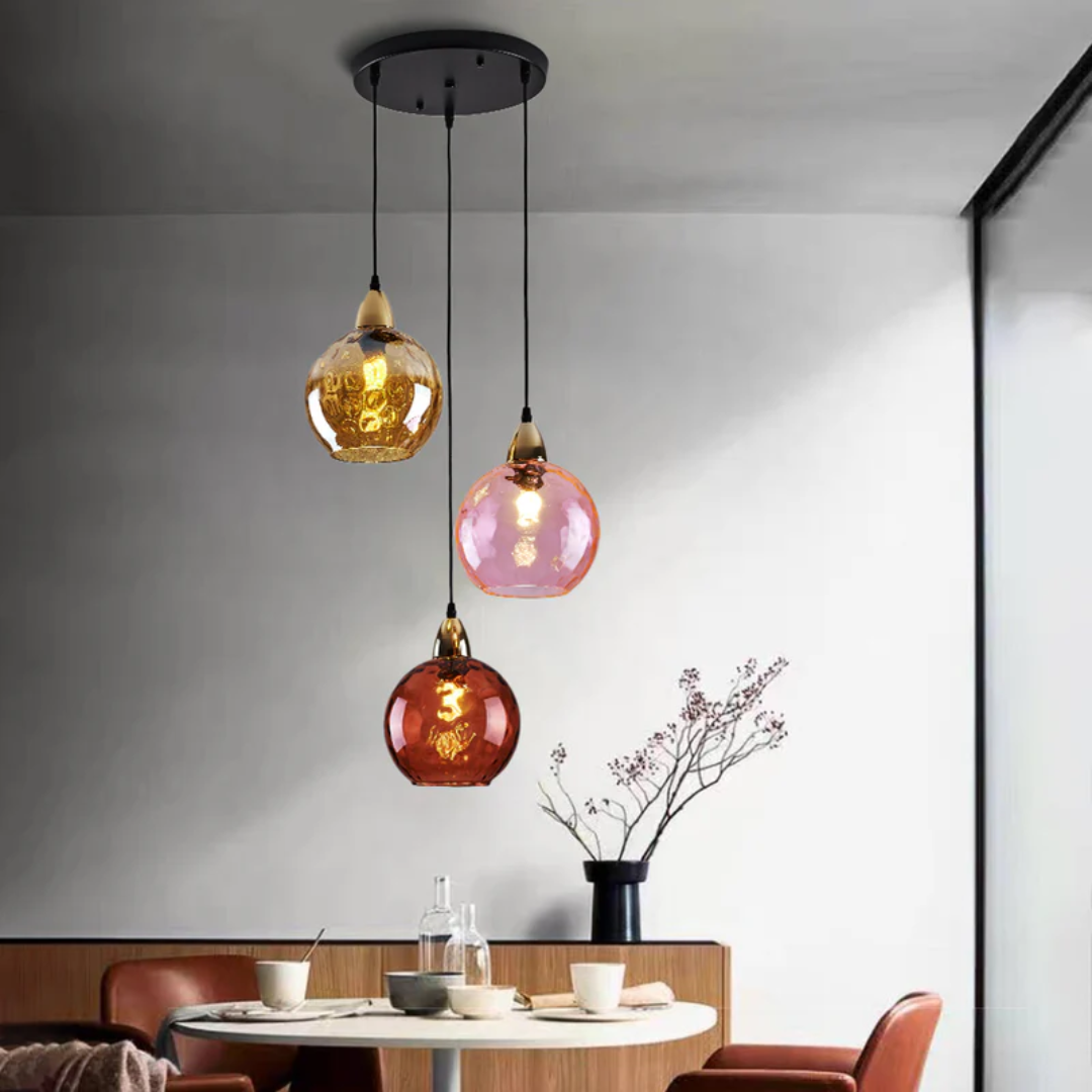 Brehn | Moderne Cluster Pendelleuchte mit 3 Lampen - Cascade