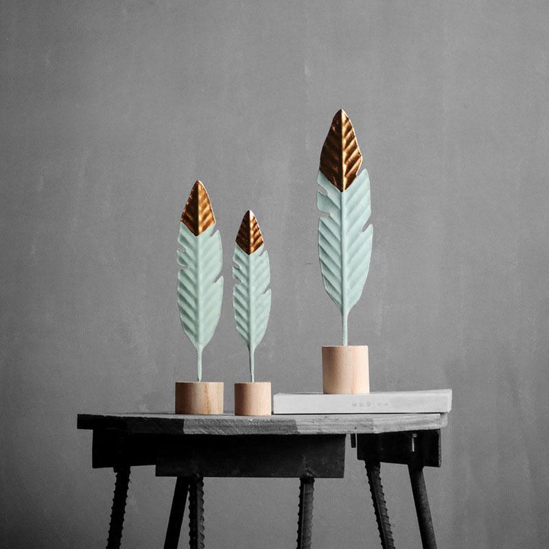 Moderne Feder Holz Einfache Miniatur Dekoration | Brehn