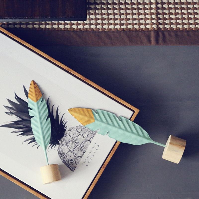 Moderne Feder Holz Einfache Miniatur Dekoration | Brehn