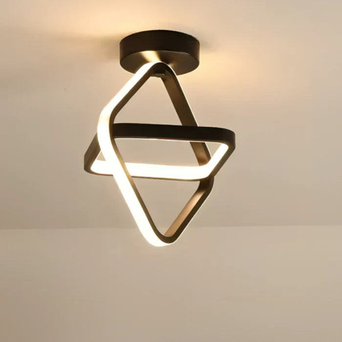 Brehn | Moderne LED-Deckenlampe mit Doppelkreis-Design - Dämmerungsringe
