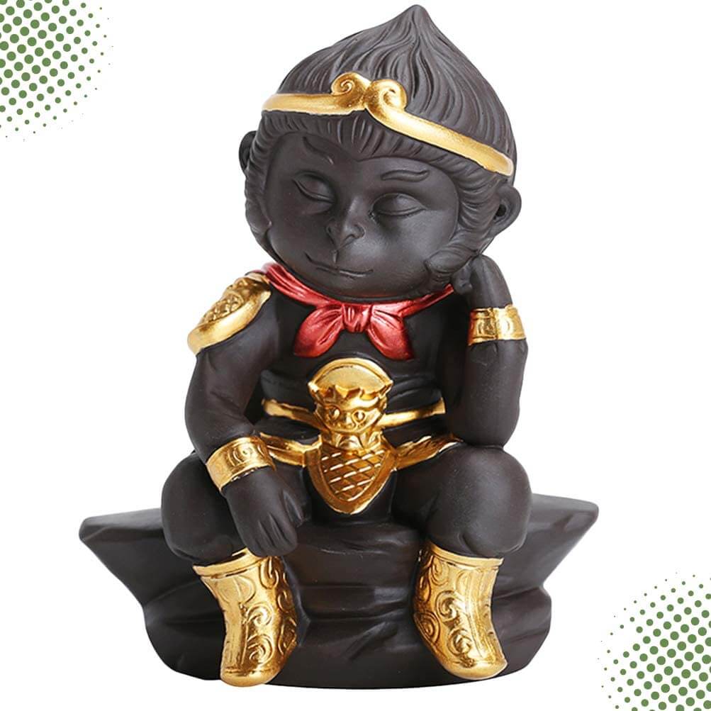 Brehn | Monkey King in Meditation Dekorative Statue mit Charakter