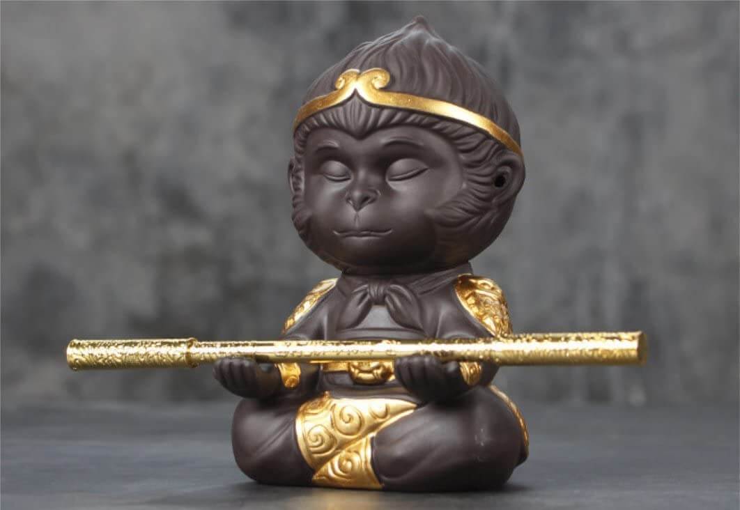 Brehn | Monkey King in Meditation Dekorative Statue mit Charakter