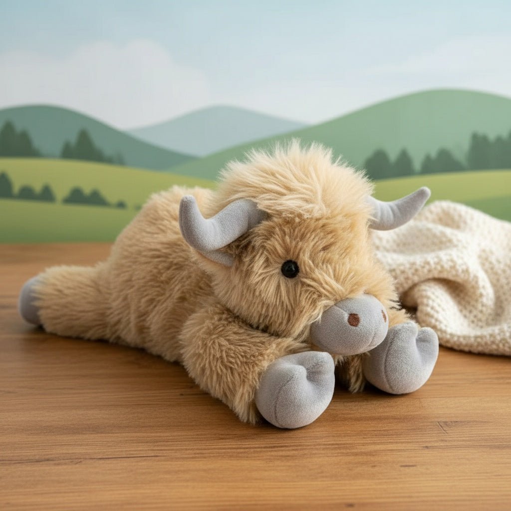 MOOLETTE – Liebenswertes Hochlandkuh-Plüschtier mit kuscheligem, anschmiegsamem Design