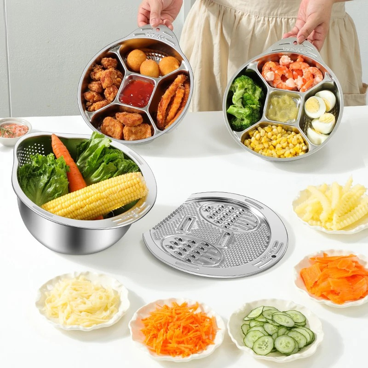 Multi-Function Edelstahl Siebschüssel und Abtropfsieb | Brehn