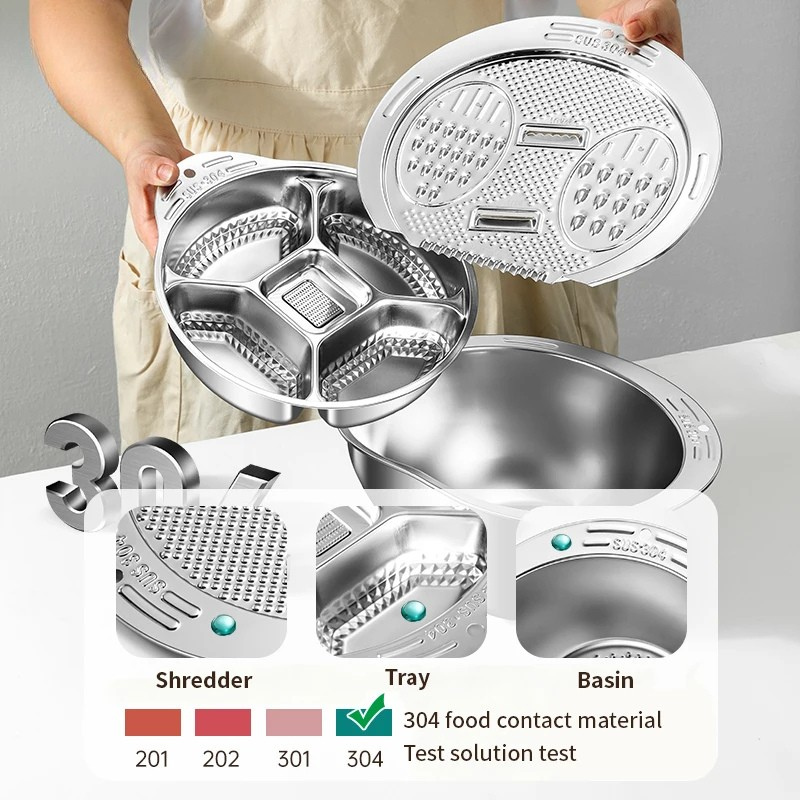 Multi-Function Edelstahl Siebschüssel und Abtropfsieb | Brehn