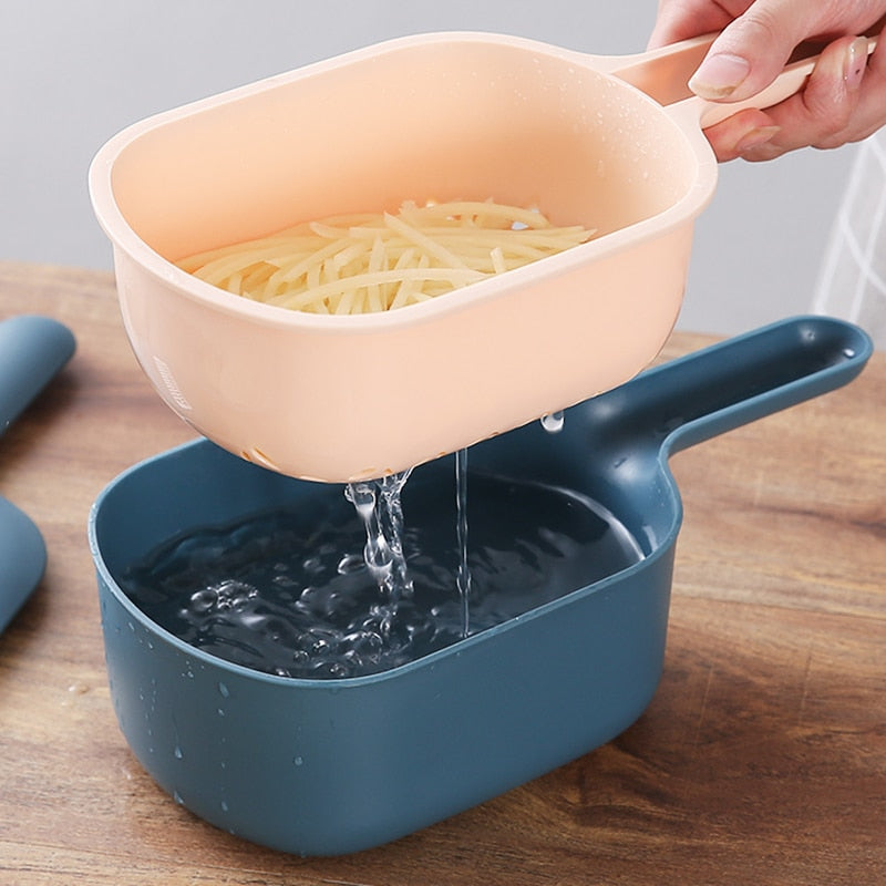 Multifunktionale Mandoline Schneider Cutter Reibe Raspeln mit Sieb | Brehn