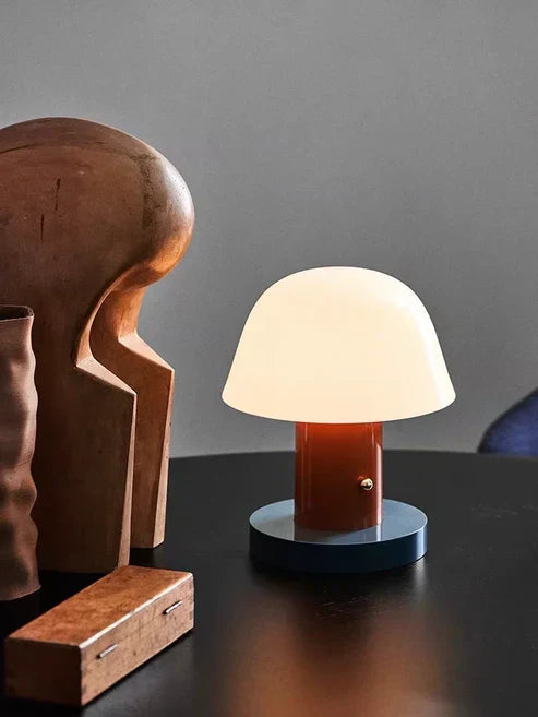 Brehn | NatureGlow Lampe - Moderne Pilz Tischlampe