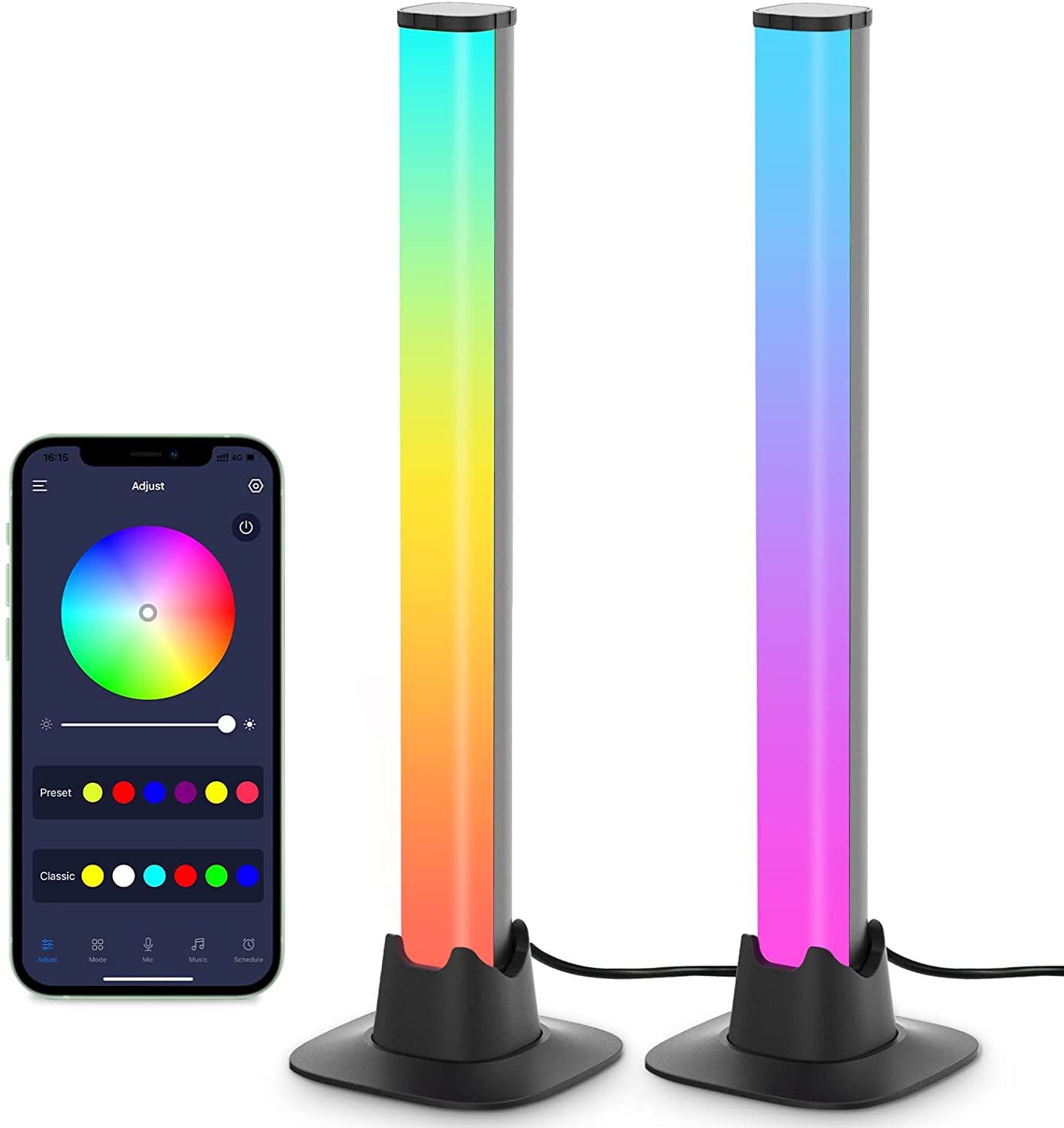 Musiksynchronisierte LED-Lichtleisten – LumiRhythm