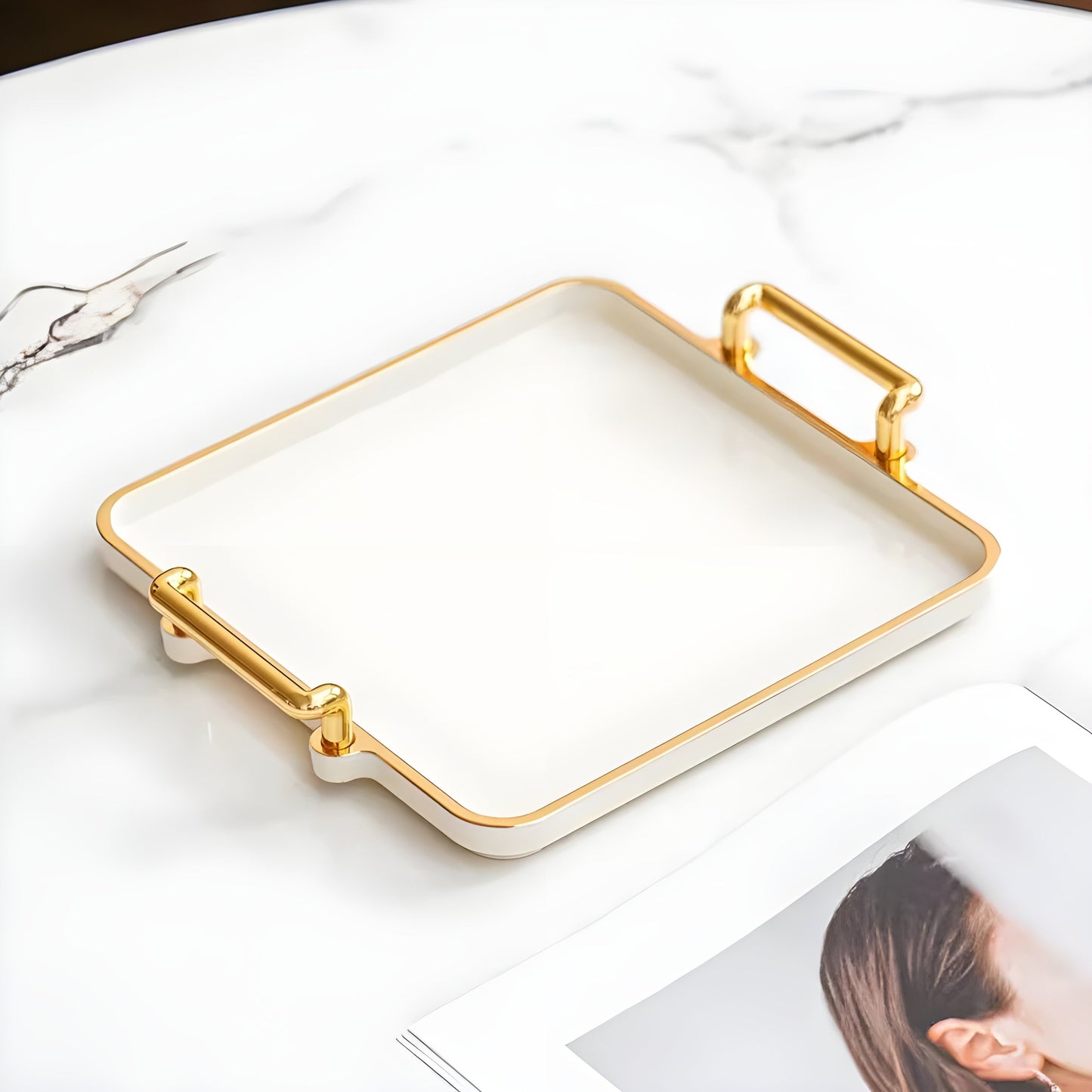 Elegante Luxus Aufbewahrungsschale zur Organisation von Wohnessentials | Brehn
