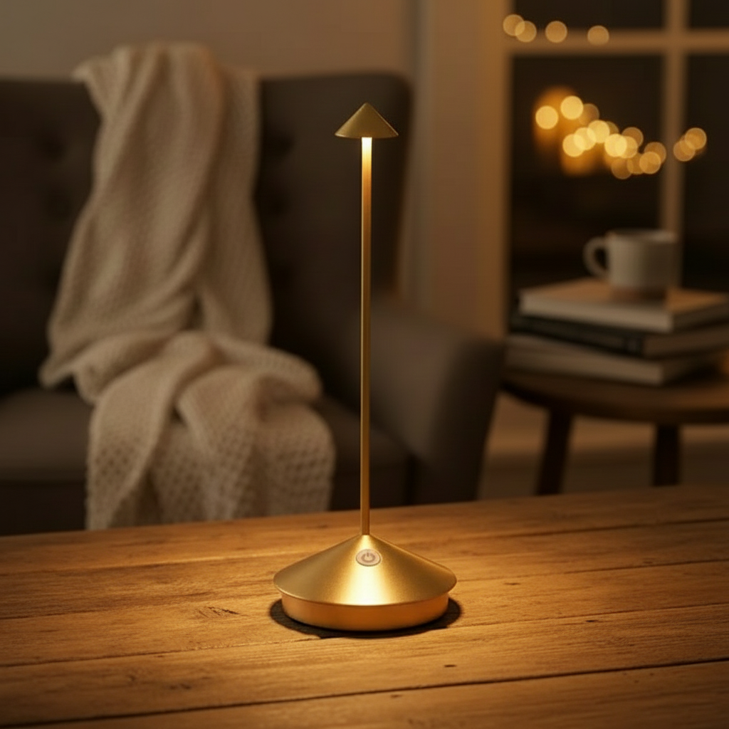 ClarityGlow – Kabellose LED-Tischlampe | Brehn
