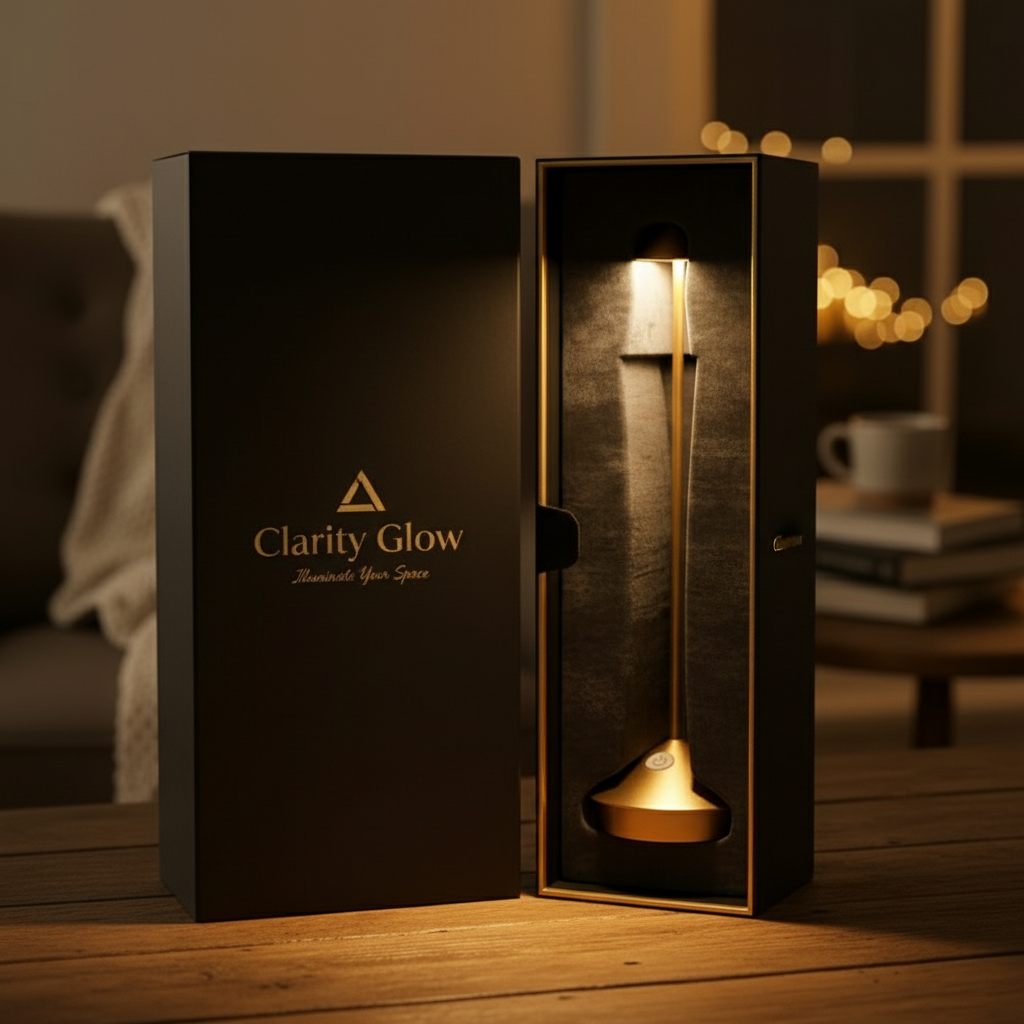 ClarityGlow – Kabellose LED-Tischlampe | Brehn