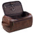 Brehn | Premium Leder-Kulturbeutel | Dreilagiges Wasserabweisendes Design | Integrierter Metallhaken zum Aufhängen | 25x13x13 cm | Kompakter Travel-Organizer mit Schnellzugriffsfach