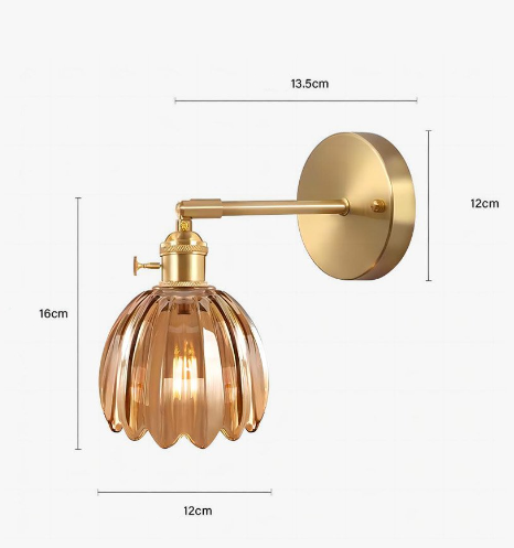 Retro – Wandleuchte in Tulpenform aus Glas