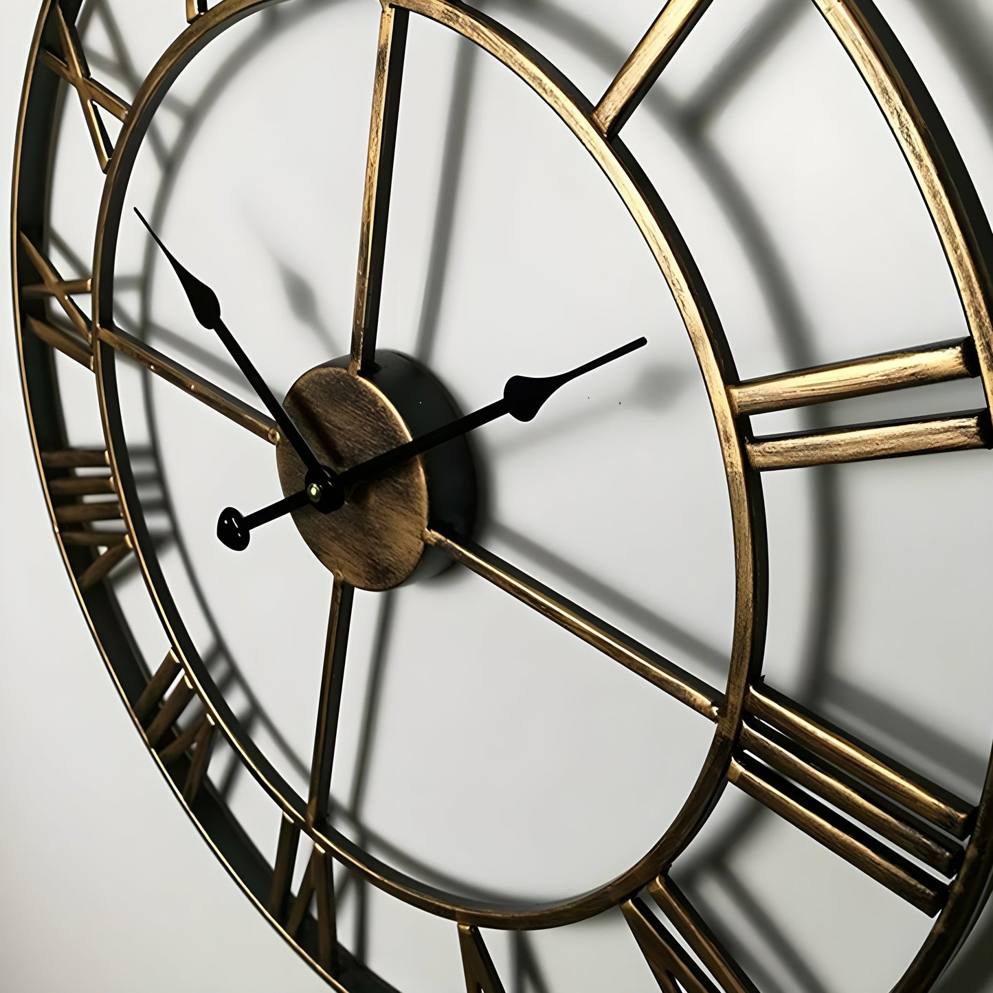 Römische Zahlen Eisen Kunst Hängende Uhr Stille Design | Brehn