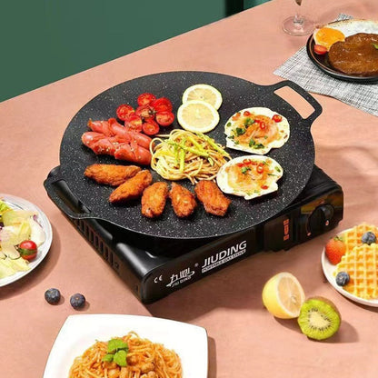 Antihaft-Bratpfanne Outdoor Gusseisen BBQ Platte Camping Grillpfanne | Brehn