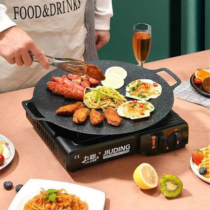 Antihaft-Bratpfanne Outdoor Gusseisen BBQ Platte Camping Grillpfanne | Brehn