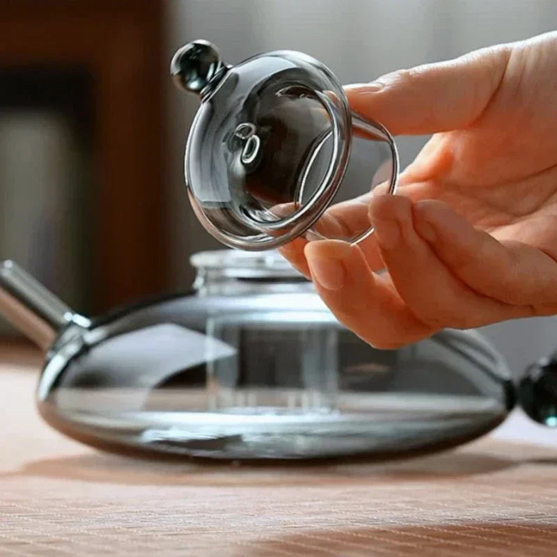 Nordic Style hitzebeständiger Glas-Teekessel mit Infuser Teekannen-Set | Brehn