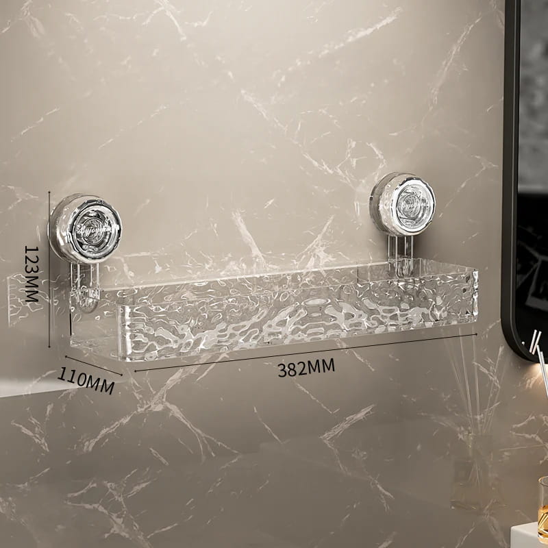 NordicGrip Wandregal – Bohrfreies, mit Saugnäpfen befestigtes Regal für Bad, Küche und Büro