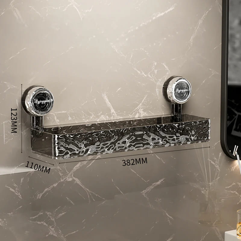 NordicGrip Wandregal – Bohrfreies, mit Saugnäpfen befestigtes Regal für Bad, Küche und Büro