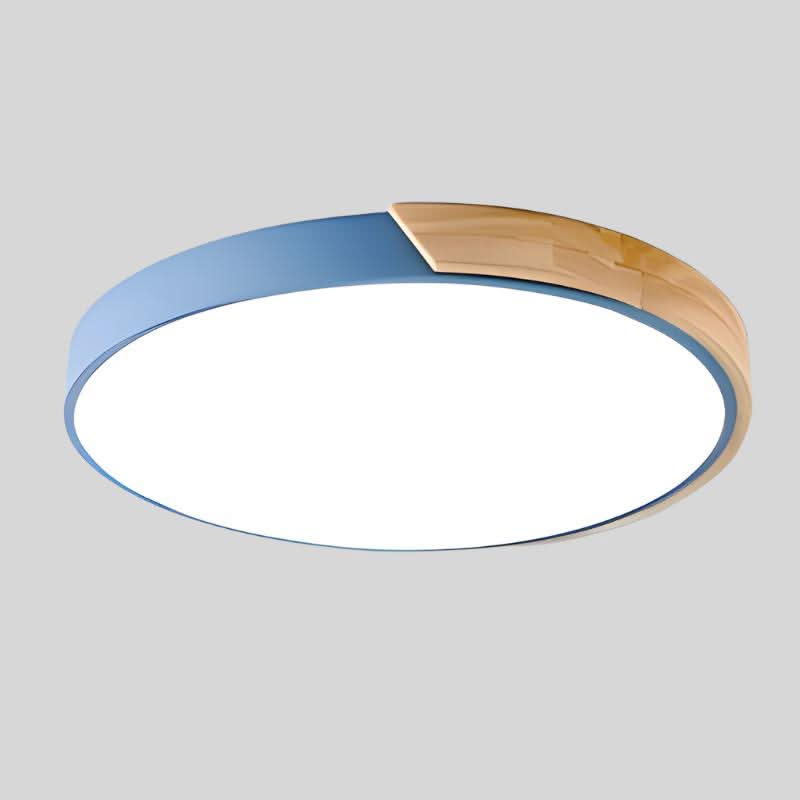 Nordische LED-Deckenleuchte aus Holz – Macaron-Design, 23–30 cm