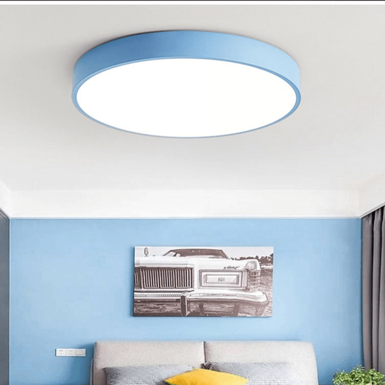Nordische LED-Deckenleuchte aus Holz – Macaron-Design, 23–30 cm