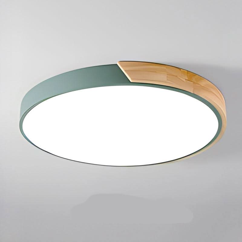 Nordische LED-Deckenleuchte aus Holz – Macaron-Design, 23–30 cm