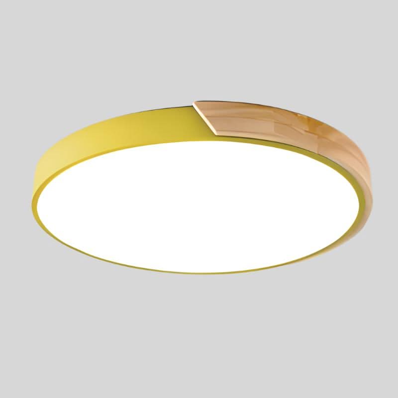 Nordische LED-Deckenleuchte aus Holz – Macaron-Design, 23–30 cm