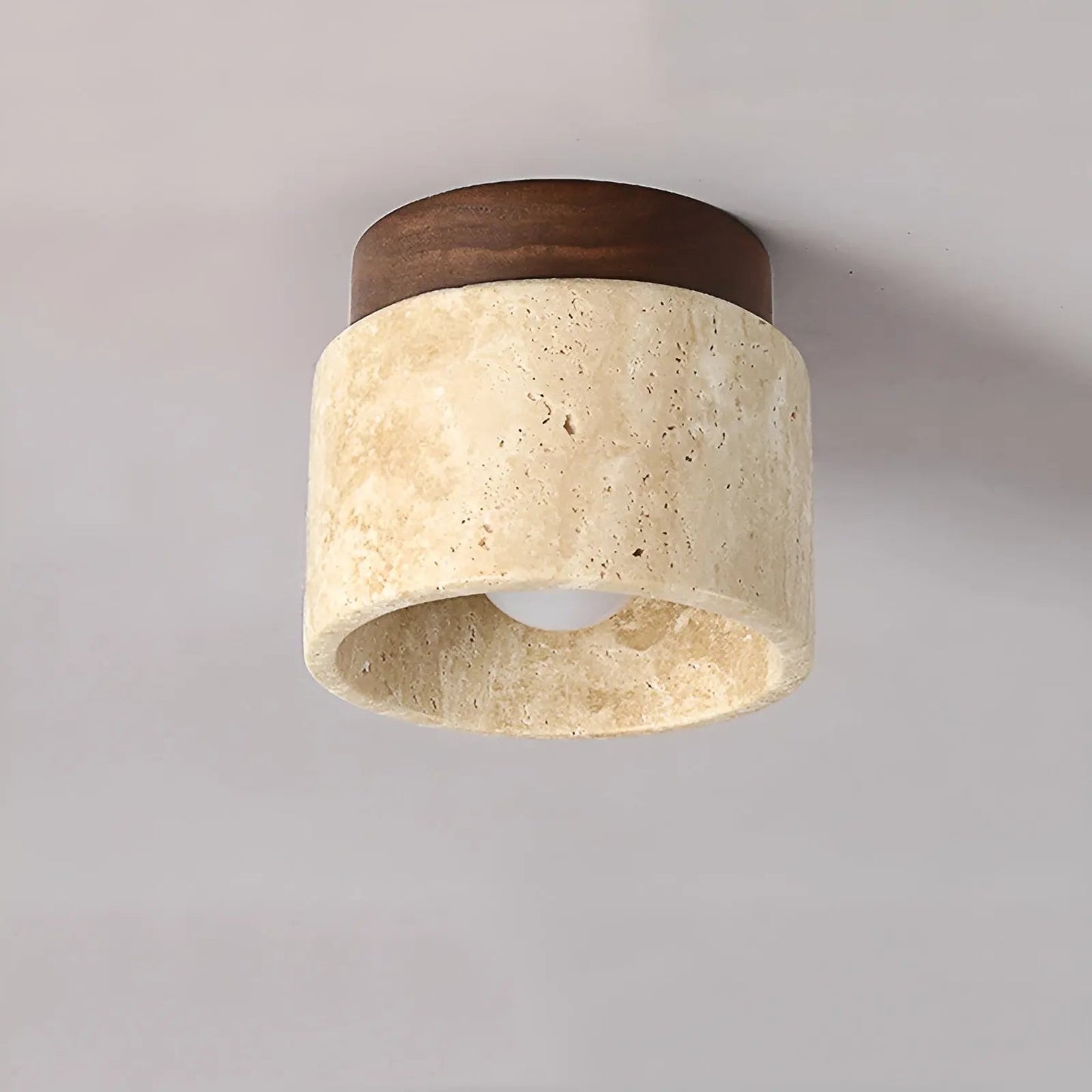 Rustikale Travertin Deckenlampe - TravaGlow | Brehn