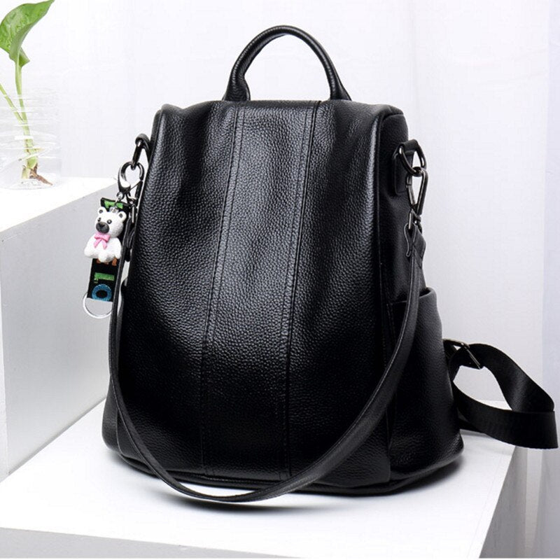 Brehn | Diebstahlresistenter Leder-Rucksack
