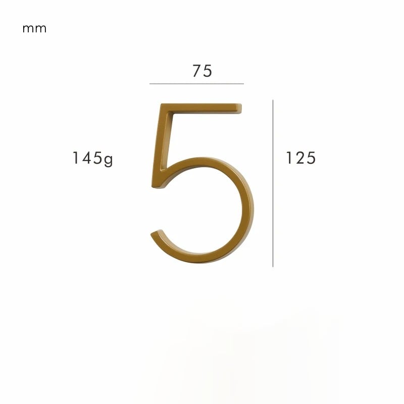 BowLift | Brass house numbers satin finish and timeless elegance