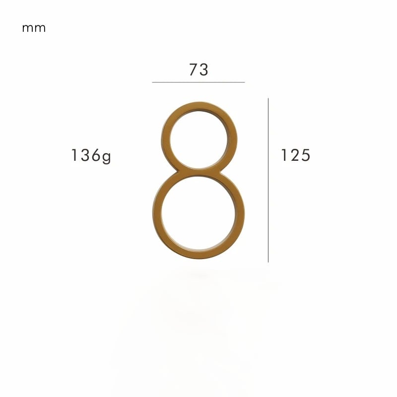 BowLift | Brass house numbers satin finish and timeless elegance