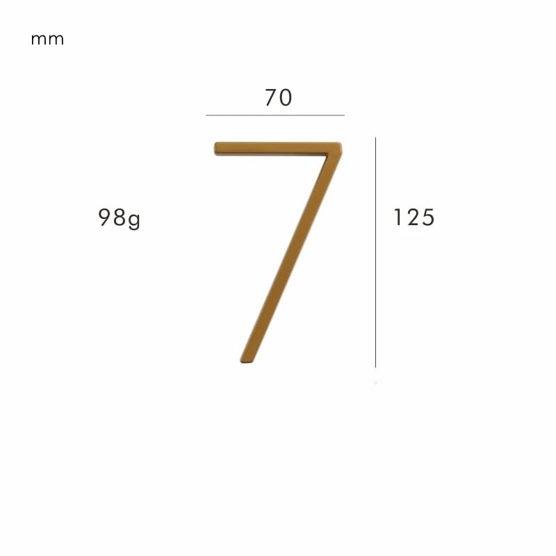 BowLift | Brass house numbers satin finish and timeless elegance