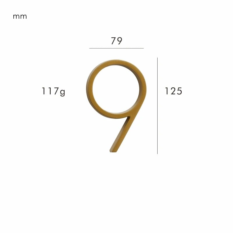 BowLift | Brass house numbers satin finish and timeless elegance