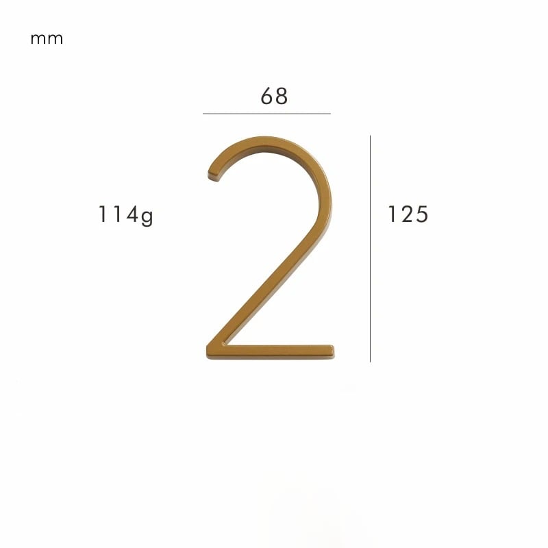 BowLift | Brass house numbers satin finish and timeless elegance