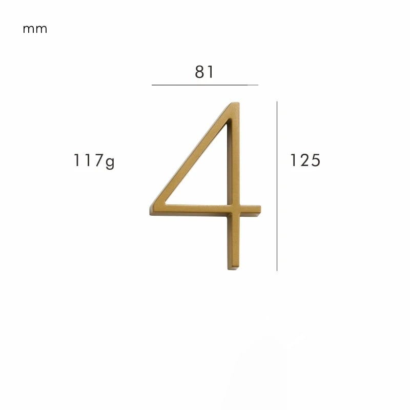 BowLift | Brass house numbers satin finish and timeless elegance