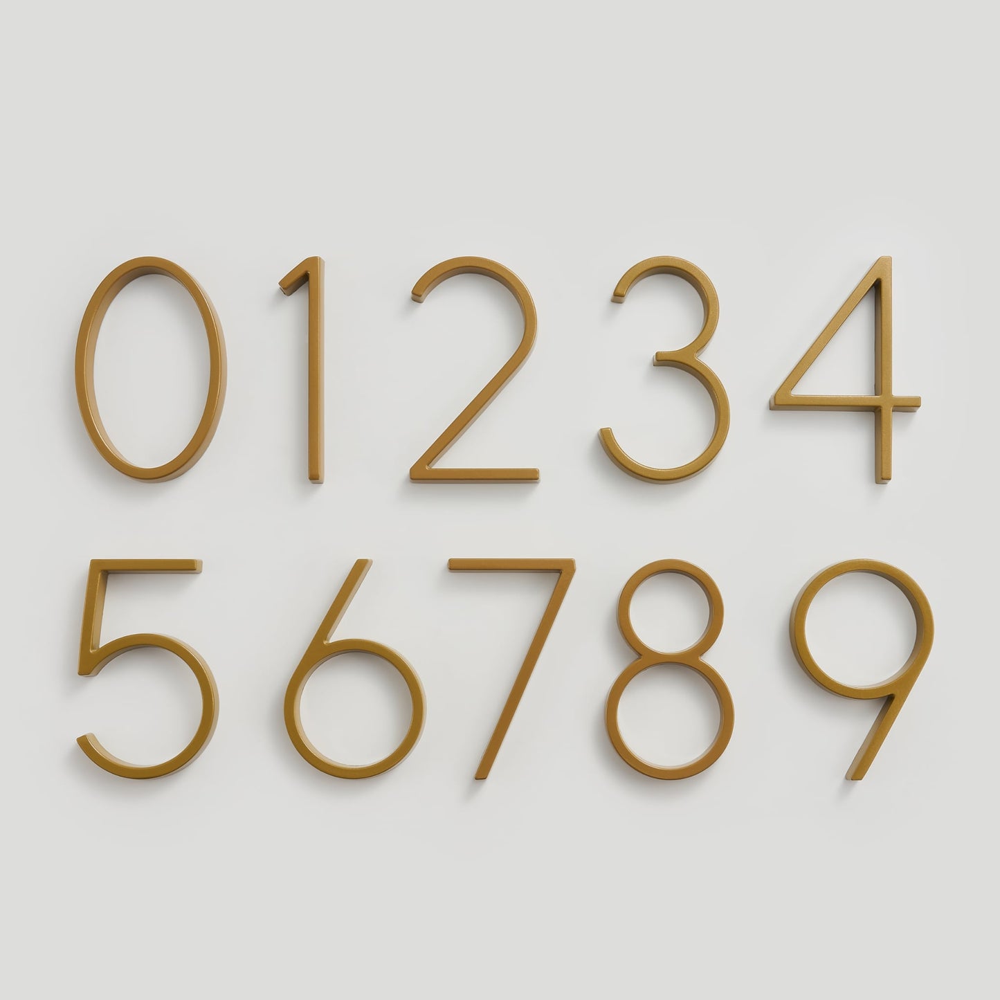 BowLift | Brass house numbers satin finish and timeless elegance