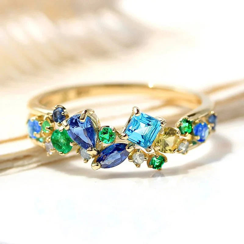 Brehn | Ozeanisches Edelsteinmine Glänzender Ring