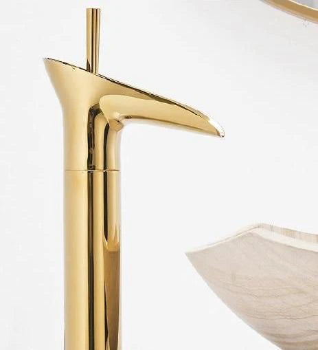 Luxurißer Messing Wasserfall Waschbecken Wasserhahn für opulente Badezimmerwaschbecken