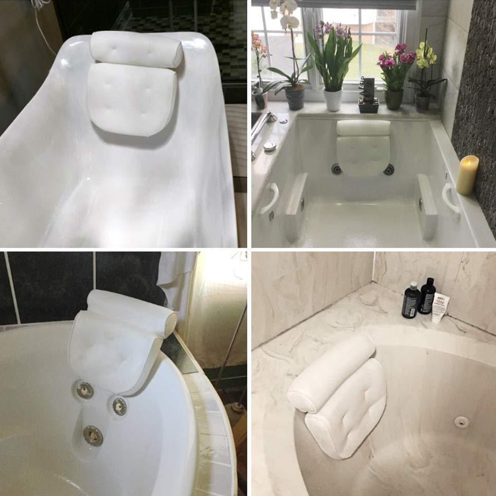 BowLift | Orthopedic Bathtub Pillow - Breathable Bathtub Head Support Pillow made of 3D Mesh Fabric with Suction Cups