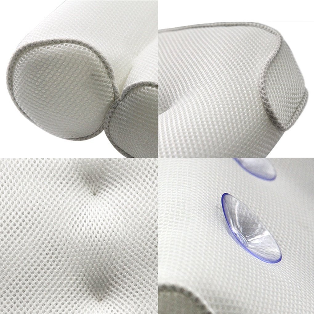 BowLift | Orthopedic Bathtub Pillow - Breathable Bathtub Head Support Pillow made of 3D Mesh Fabric with Suction Cups