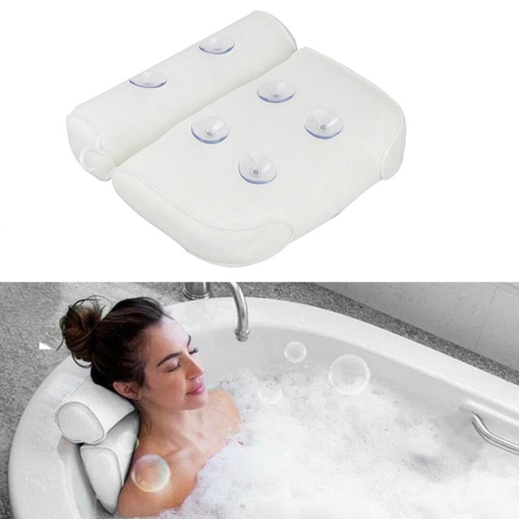 BowLift | Orthopedic Bathtub Pillow - Breathable Bathtub Head Support Pillow made of 3D Mesh Fabric with Suction Cups