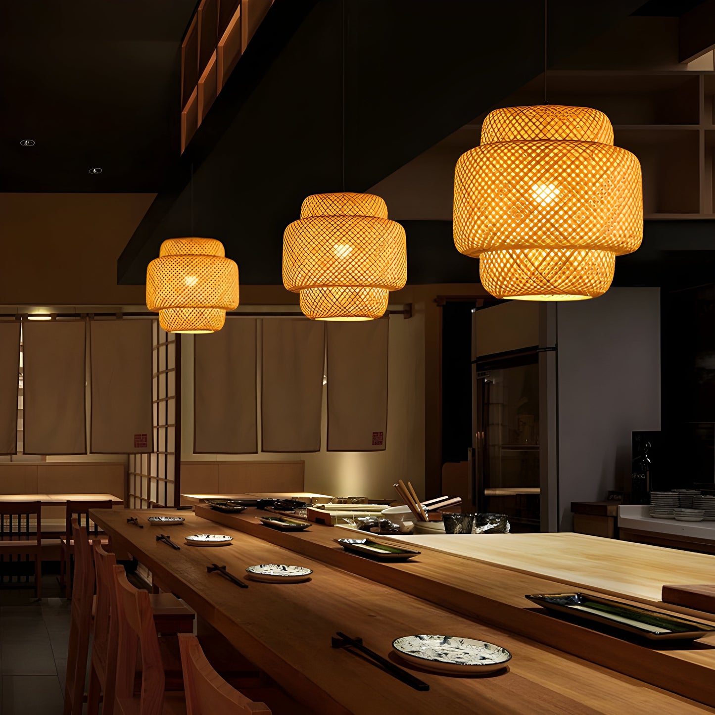 Bamboo-Lampe Handgestrickt Chinesischer Stil Weben | Brehn