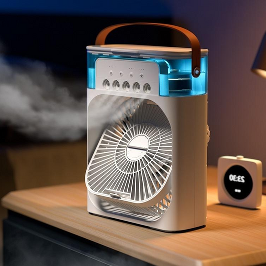 Sprühkleiner Ventilator Fünf-Loch-Befeuchtung Kleiner Kühlschrank Klimaanlage Mini Ventilator Wassergekühlter Leiser Luftkühler | Brehn