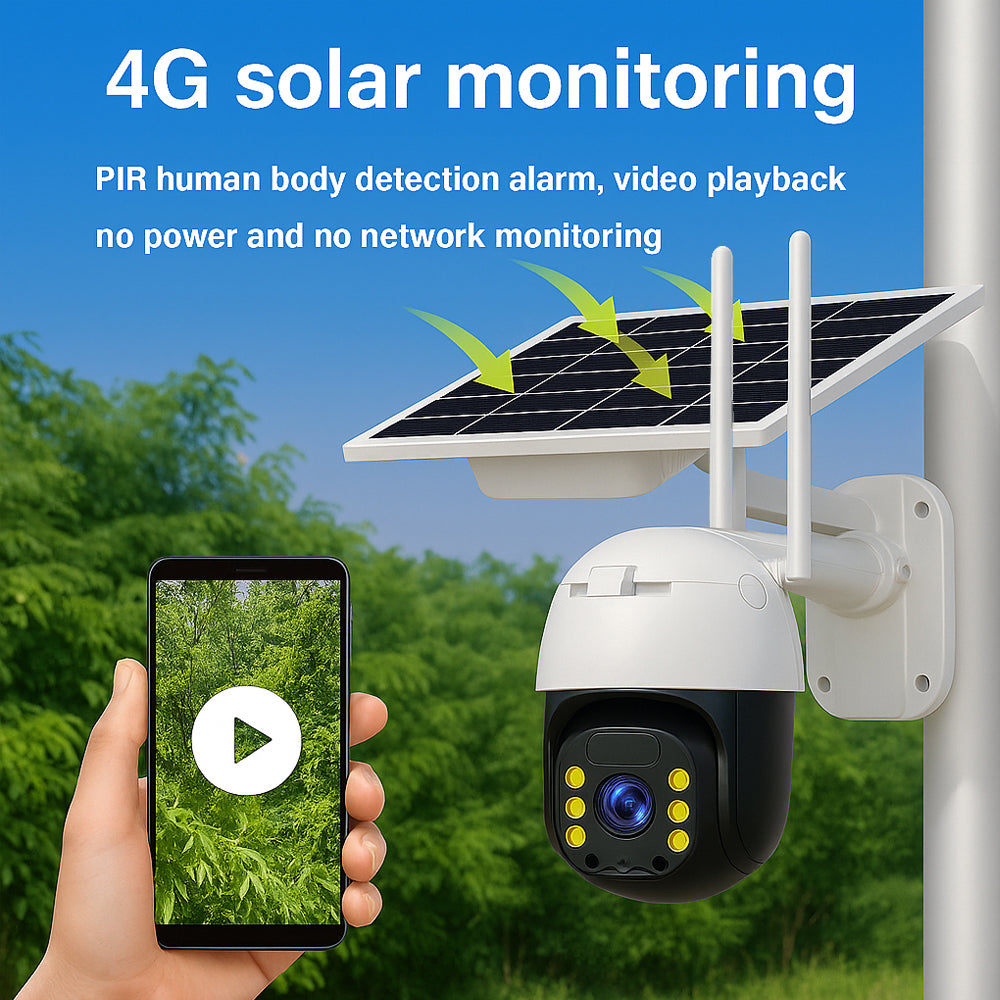 Kabellose Überwachungskamera – solarbetrieben – 2K Full HD | Brehn