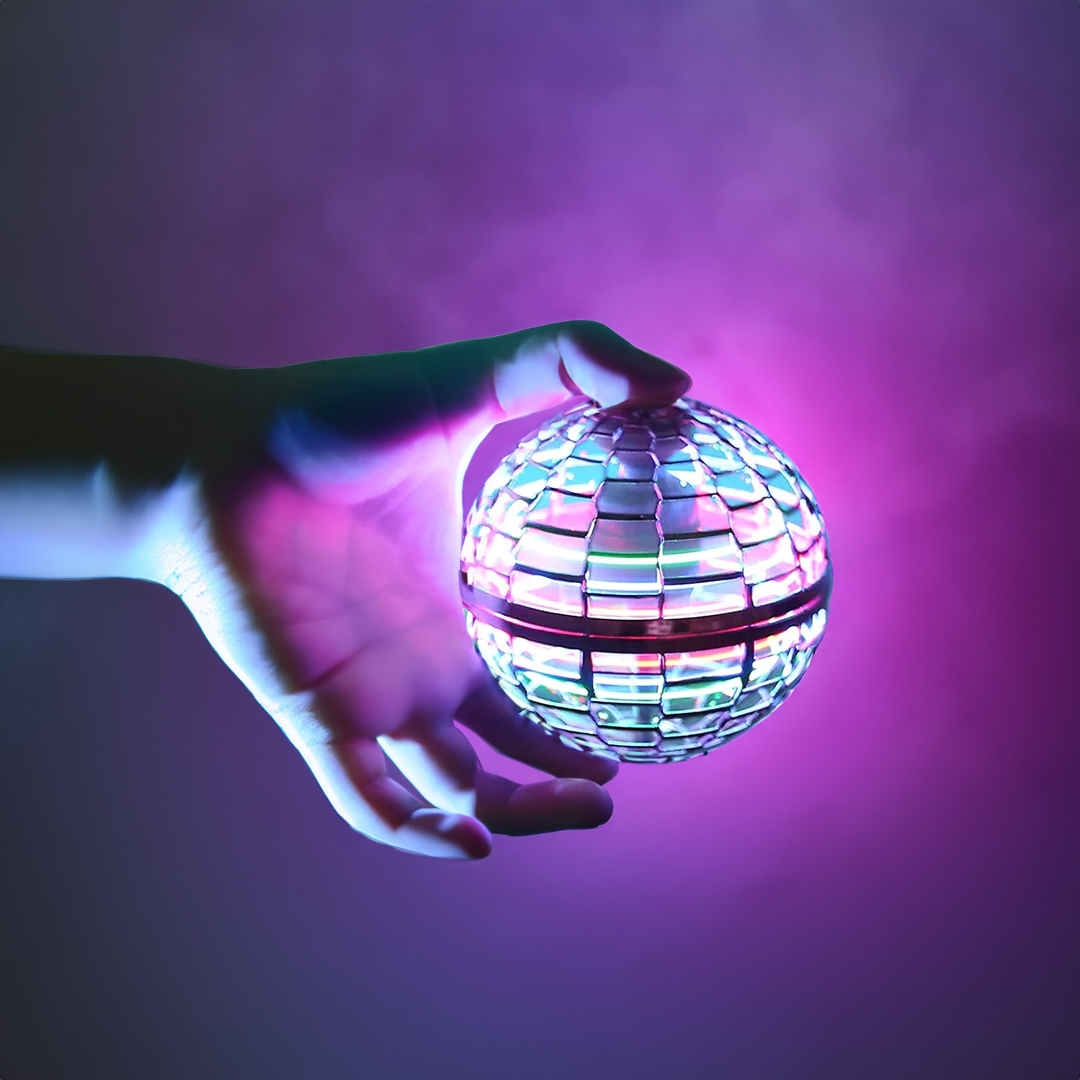 Brehn | Der Original Flying Orb Ball | Aerodynamischer Flug-Spinner mit LED-Effekten | 360° Rotation & Boomerang-Funktion | Stoßfestes Gehäuse & USB-Schnellladung